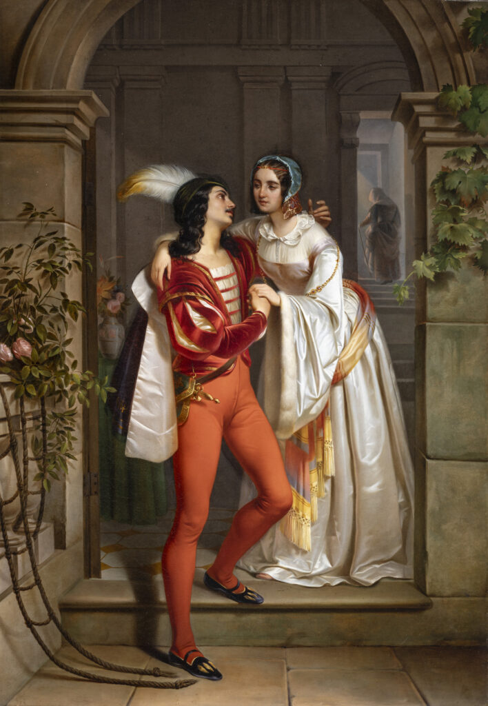 The entire 1838 painting "Juliet and Romeo" by Cosroe Dusi