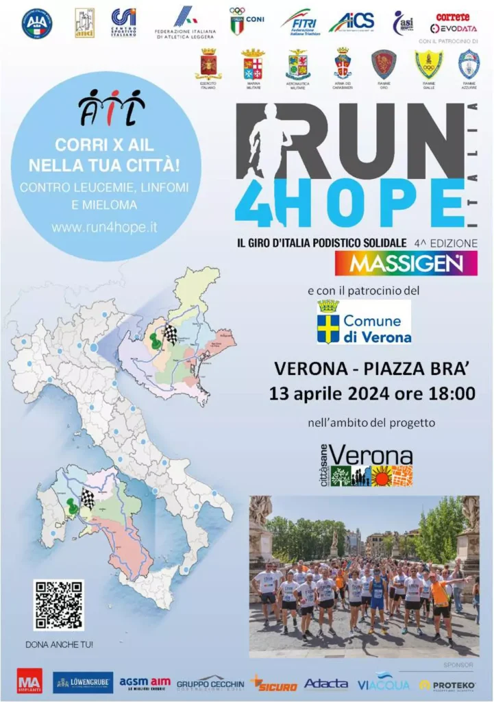 a poster advertising the 2024 Verona Run4Hope event