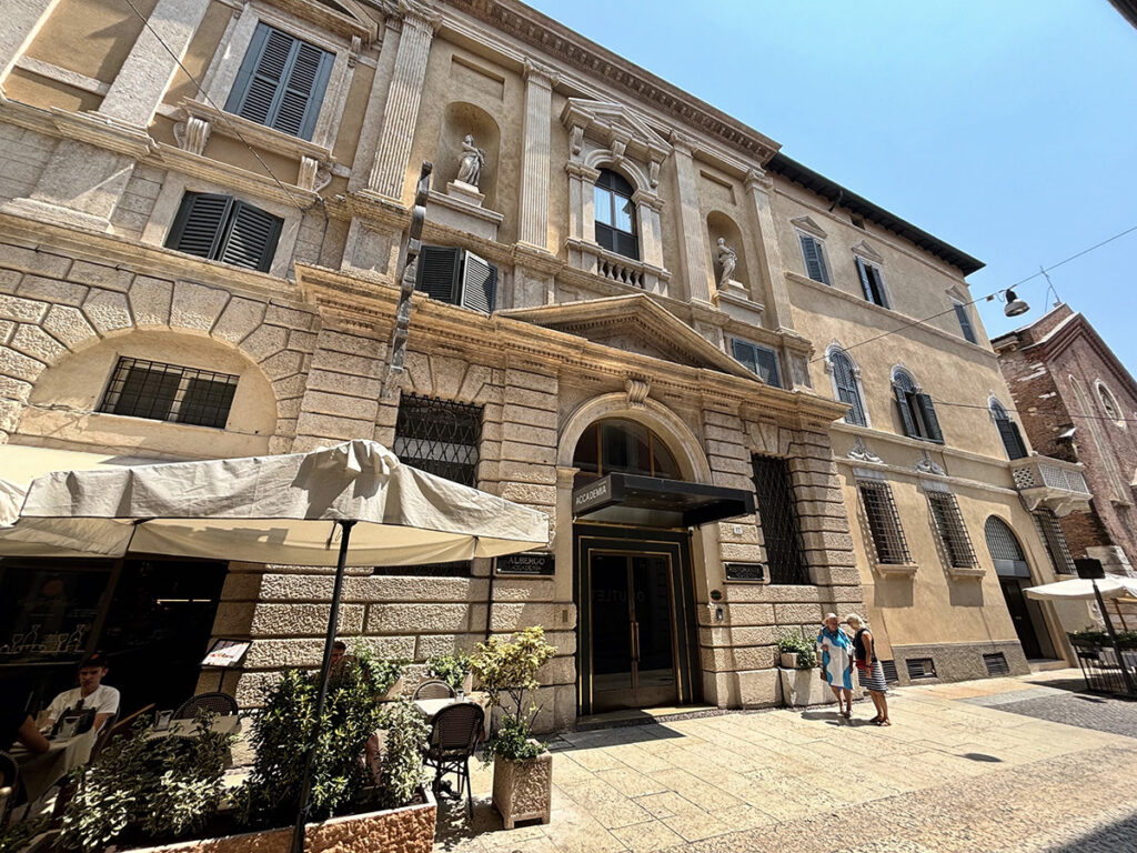 The outside of Hotel Accademia in Verona, Italy